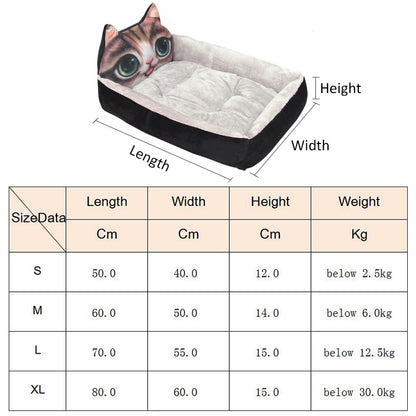 Cute Cartoon Pet Beds for Small Medium Dogs