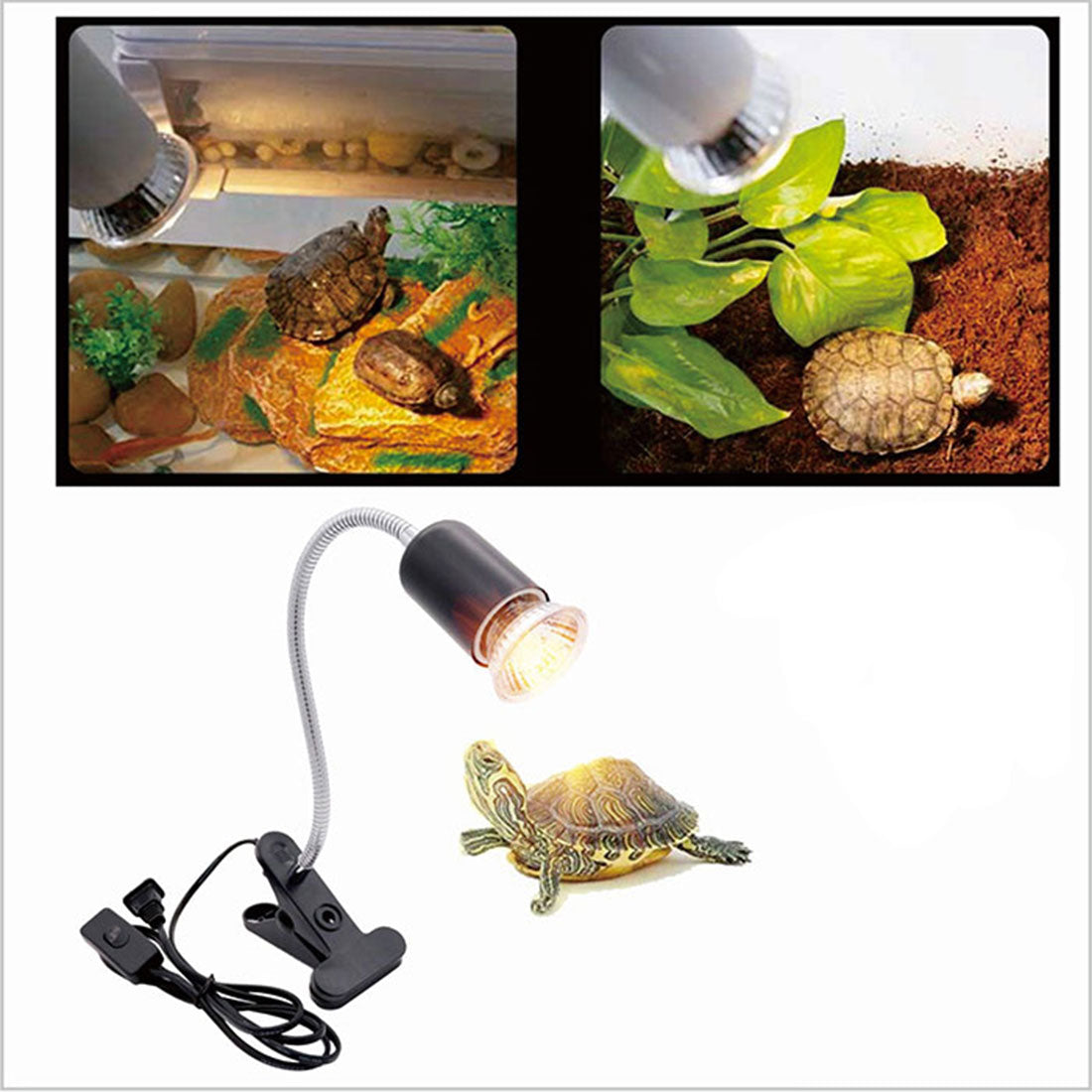 50W Halogen Bulb Included Reptile Heat Lamp