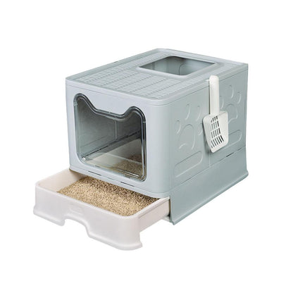 Cat Potty Litter Box Foldable Anti-splashing Cat Litter Box Pet Toilet