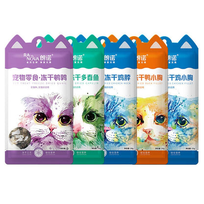 Bag Freeze-Dried Cat Food Chicken Duck Meat