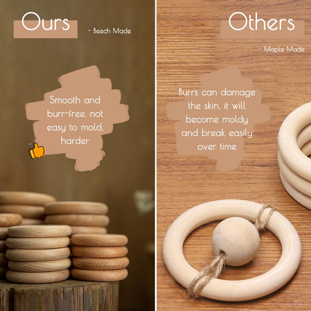 Wooden Ring Baby Teether