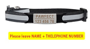 Reflective Cat Safety Buckle Collar Adjustable Custom Personalized ID Free Engraving Nylon Puppy Kittens Necklace