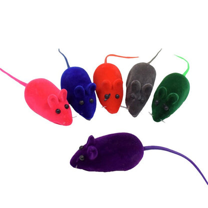 Cat Toy Flocking Sounding Mouse Plush