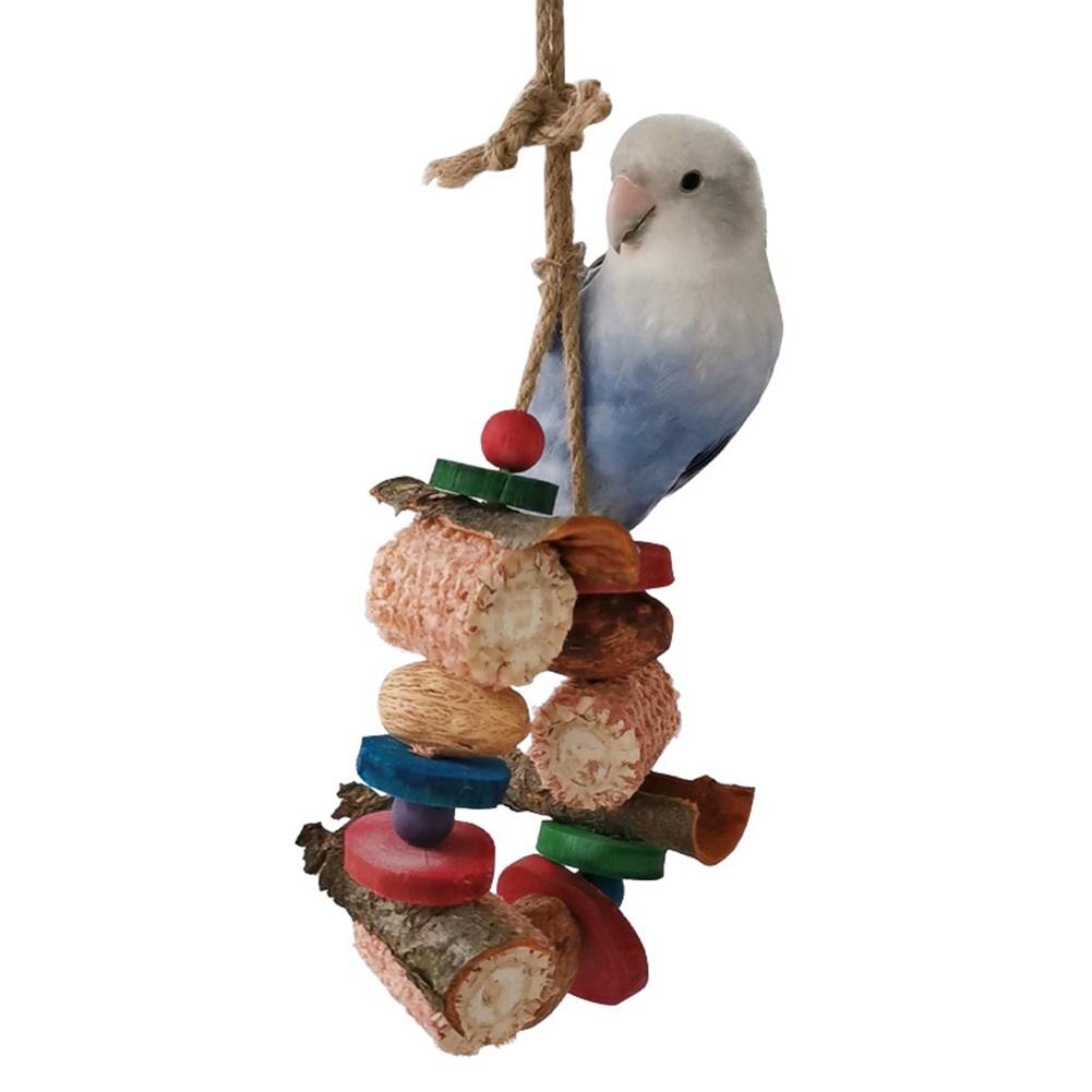 1pcs Birds Hanging Chew Toys Natural Corn Cob Loofah Set Cage