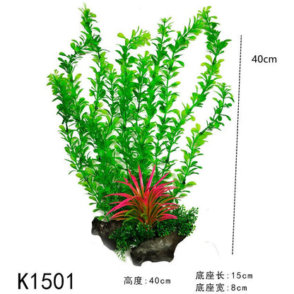 24-52cm Large Aquarium Plants Plastic Grass Fish Tank