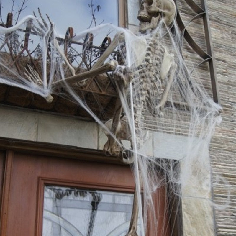 Halloween Decoration Artificial Stretch spider web Party Props