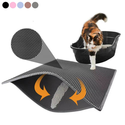 New Solid Color Pet Cat Litter Mat