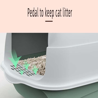 Pet Litter Box Fully Enclosed Spillproof Deodorant Cat Toilet