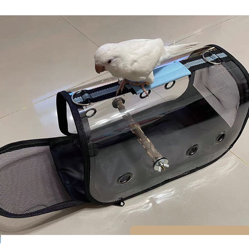 Portable Clear Bird Parrot Transport Cage