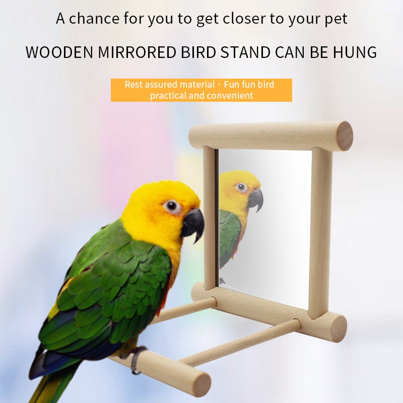 Bird Parrot Toy Supplies Wooden Ladder Climbing Platform