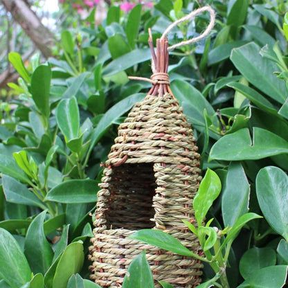 Hanging Bird House Natural Fiber Finch Bird Nest