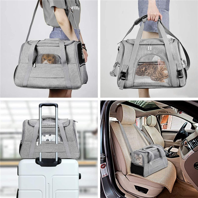 Soft Pet Carriers Portable Breathable Foldable Bag Cat