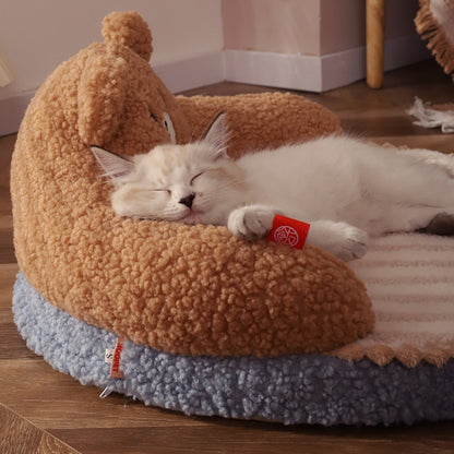 Cat Bed Padded Cushion for Small Big Cats