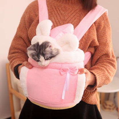 Warm Pet Cat Bag Cute Pet Carry Back Bag