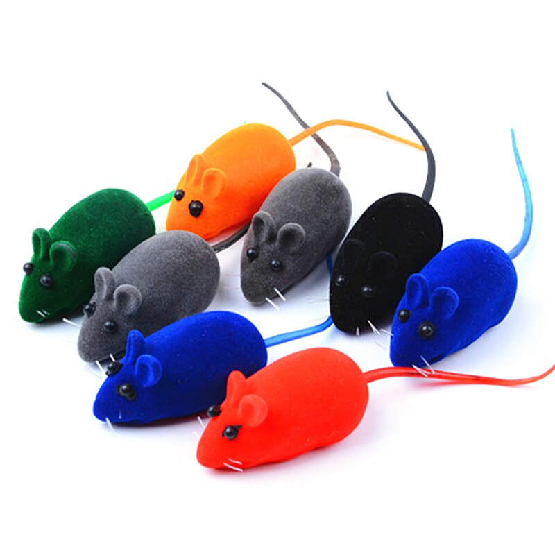 Cat Toy Flocking Sounding Mouse Plush
