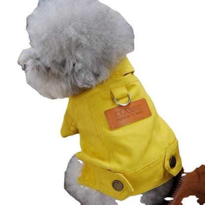 Spring Dog Suit Outfits Denim Coat Clothes
