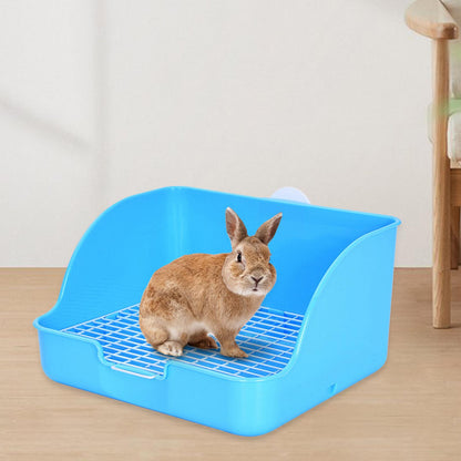 Rabbit Litter Box Rectangular Pet Toilet Pet Pan Potty Trainer Corner for Chinchillas Guinea Pigs Hamster Ferrets Galesaur