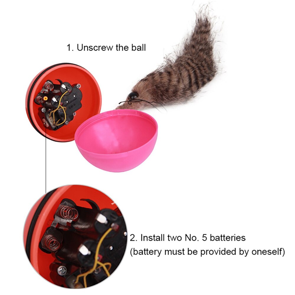 Electric Jumping Rolling Chasing Moving Children Pet Cat Toys