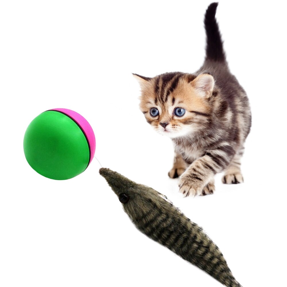 Electric Jumping Rolling Chasing Moving Children Pet Cat Toys