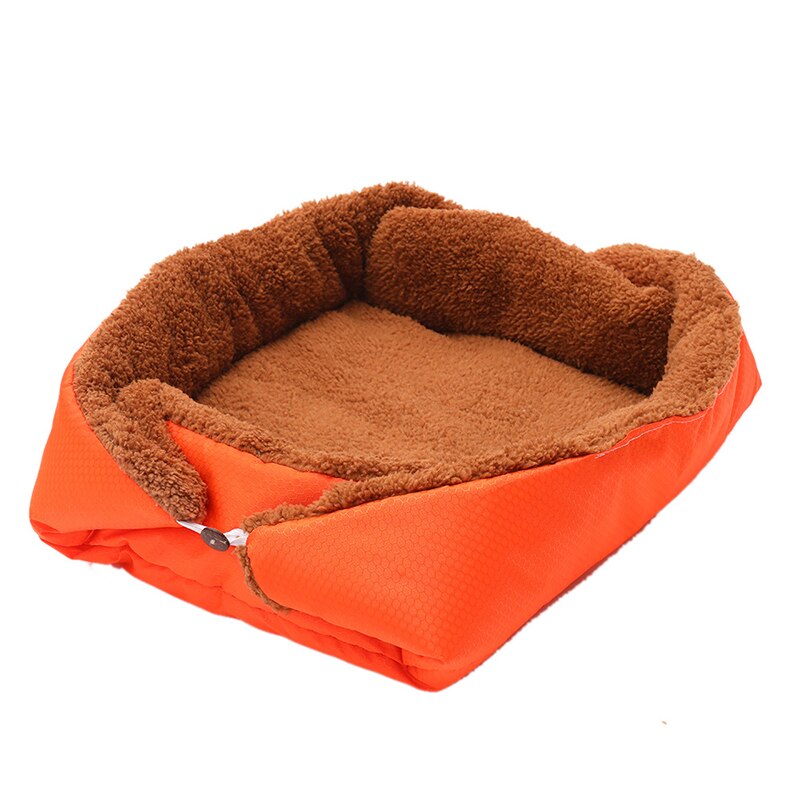 Long Plush Cat Bed Warm Kitten Lounger Cushion Mat