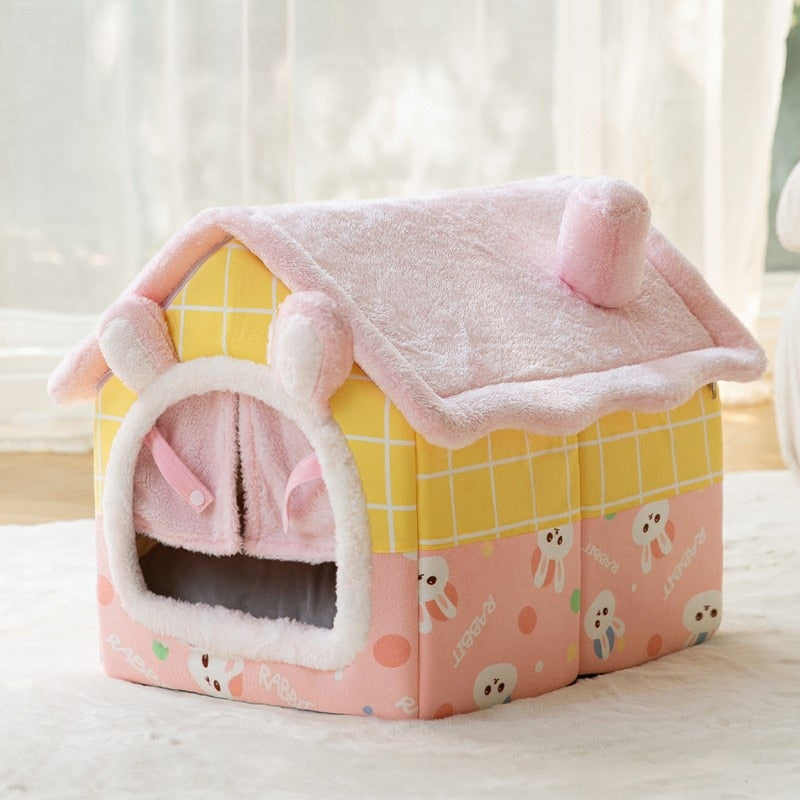 Cat Bed Bedroom Warm Cave Doghouse