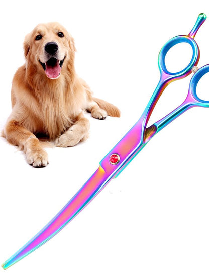 Portable Curved Pet Hair Scissors