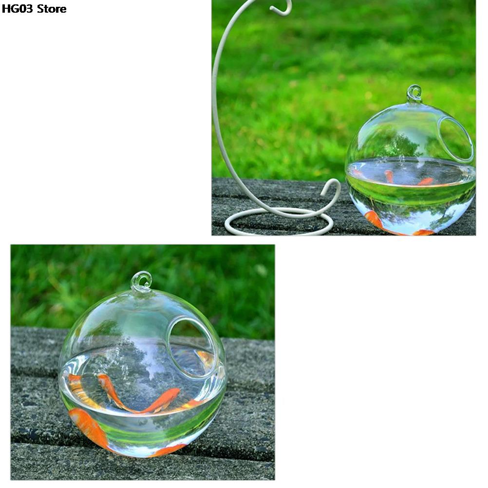 1Set Round Shape Hanging Glass Aquarium Fish Bowl