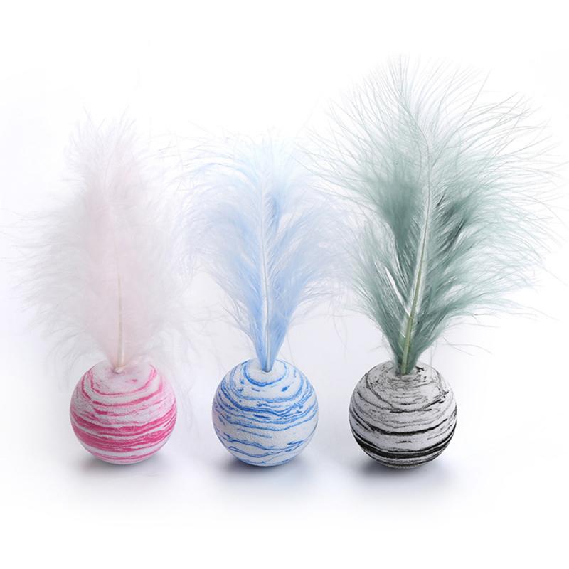 Cat Toy Ball Feather Funny Cat Toy