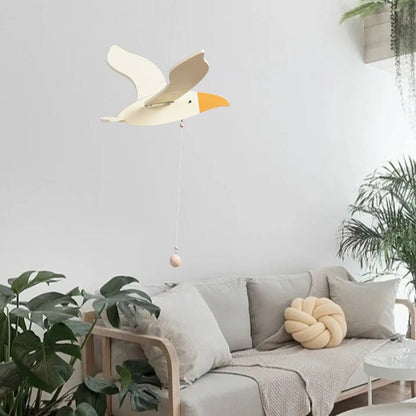 Wooden Bedroom Hanging Flying Seagull Bird
