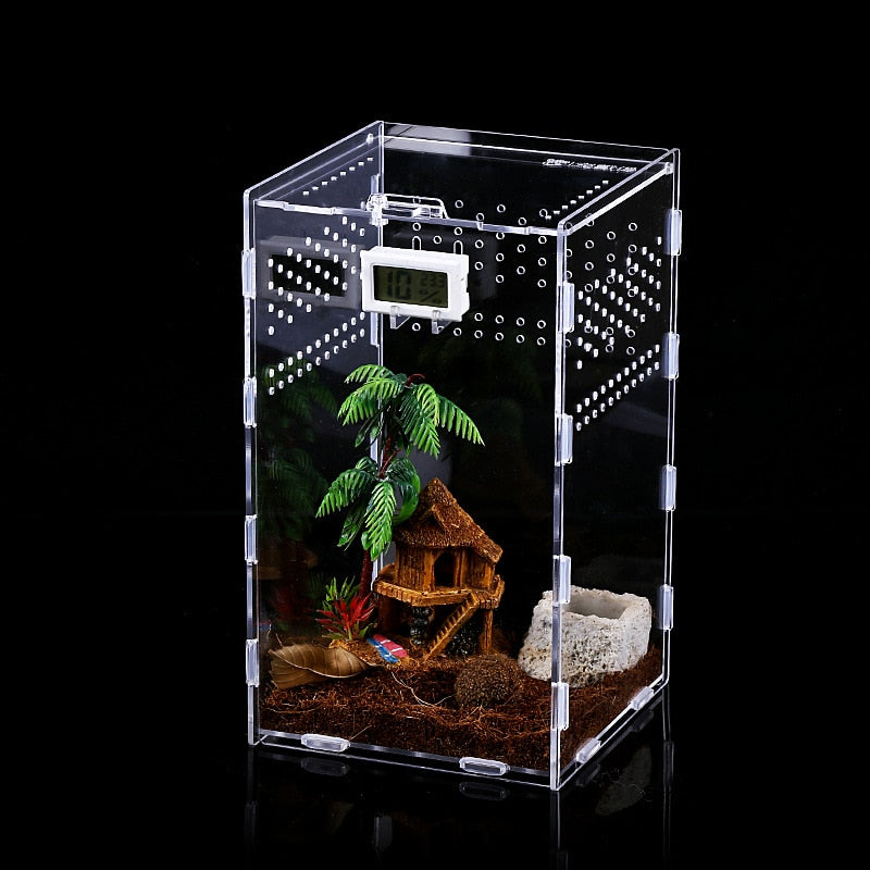 Acrylic Reptile Terrarium Habitat Breeding Box