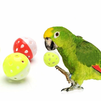 5pcs Pet Parrot Toy Colorful Hollow Rolling Bell
