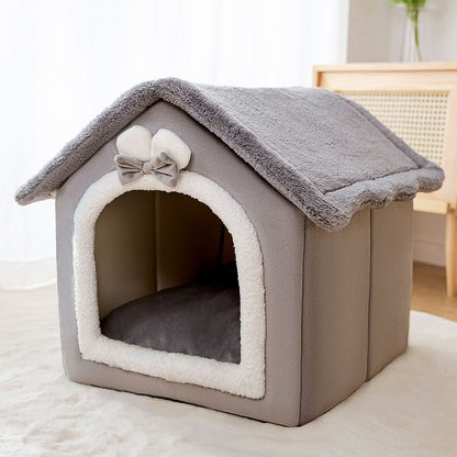 Cat Bed Bedroom Warm Cave Doghouse