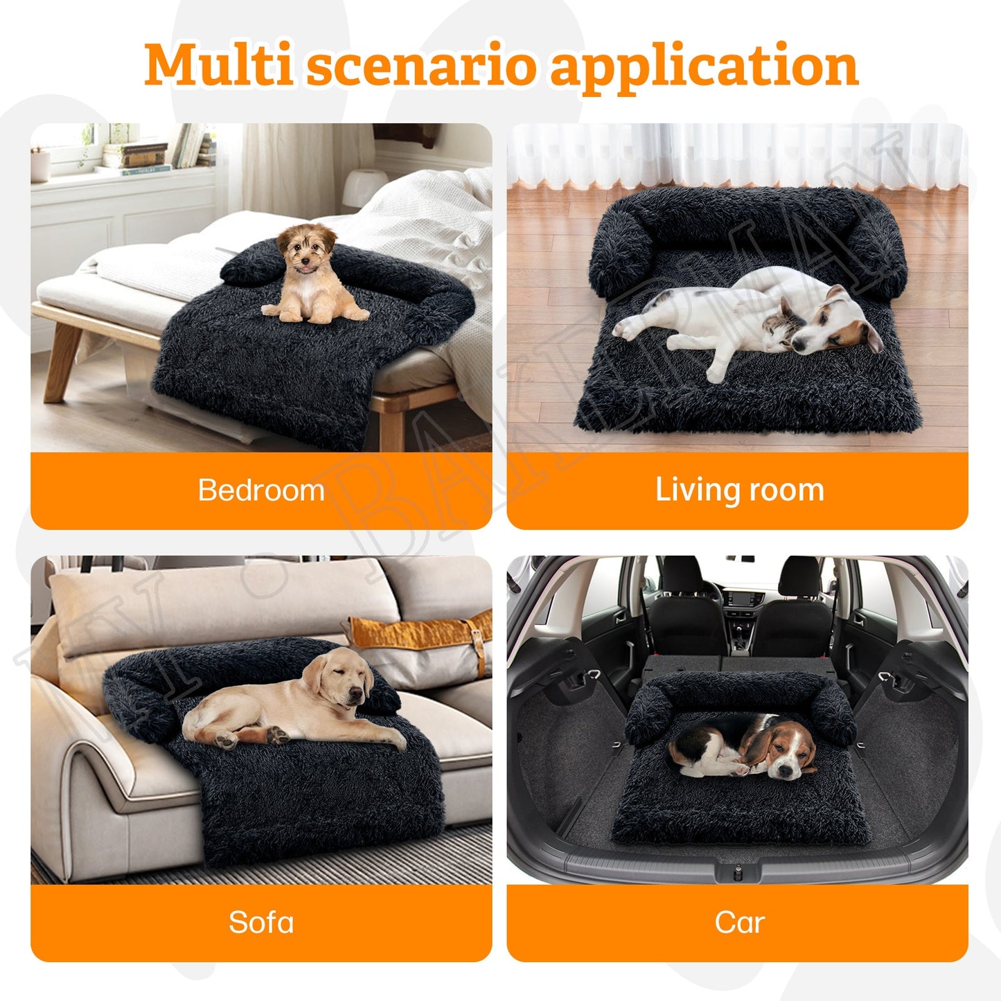 Large Dog Bed Sofa Fluffy Dogs Pet House