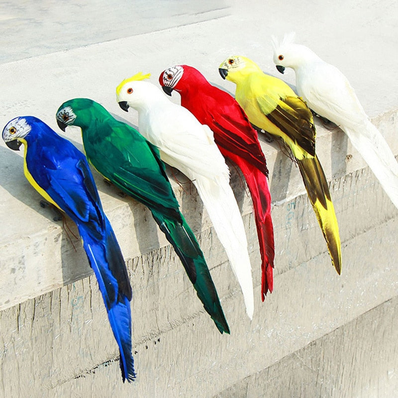 Handmade Simulation Parrot Creative Feather Lawn