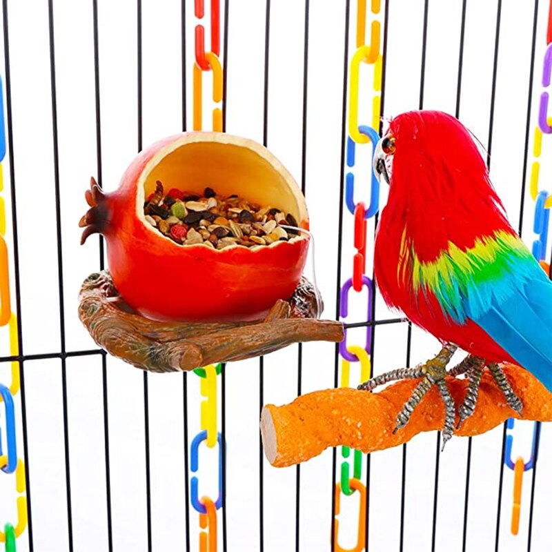 1Pc Funny Fruit Shape Bird Parrot Feeder