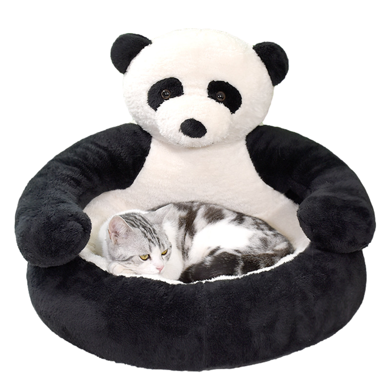 Semi-Enclosed Bear Pet Dog Bed Ultra Soft Cat Bed