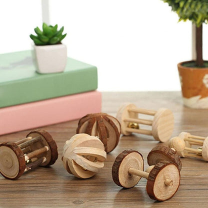 Cute Natural Pine Wood Rabbit Toys