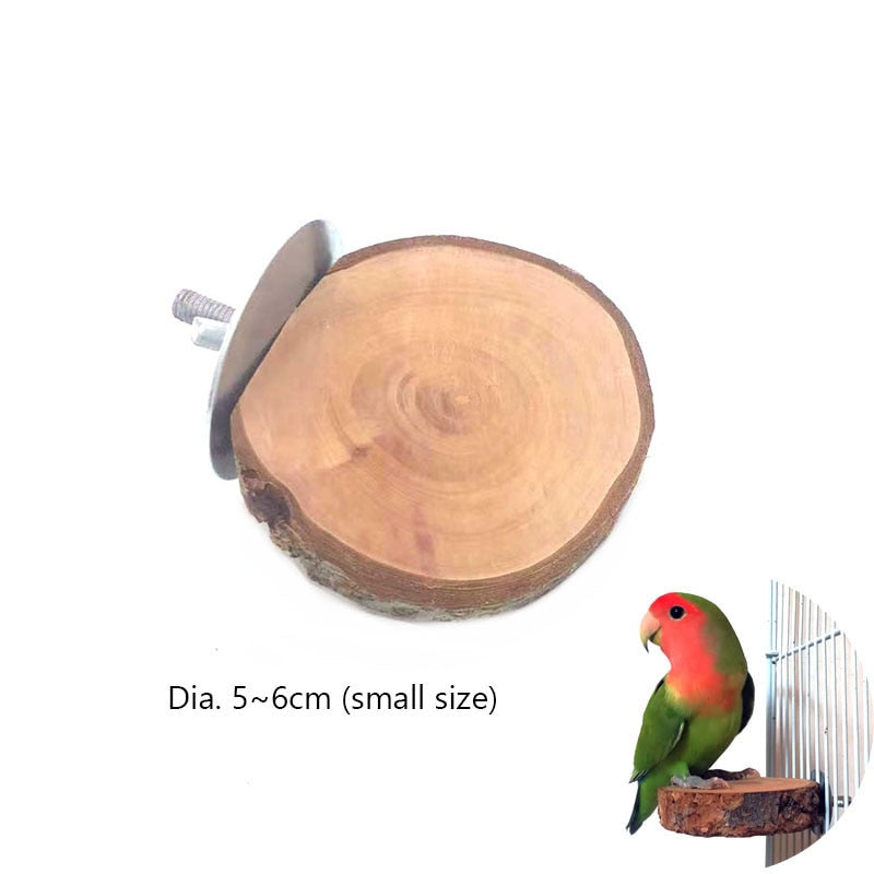 Natural Wood Pet Parrot Raw Wood Fork