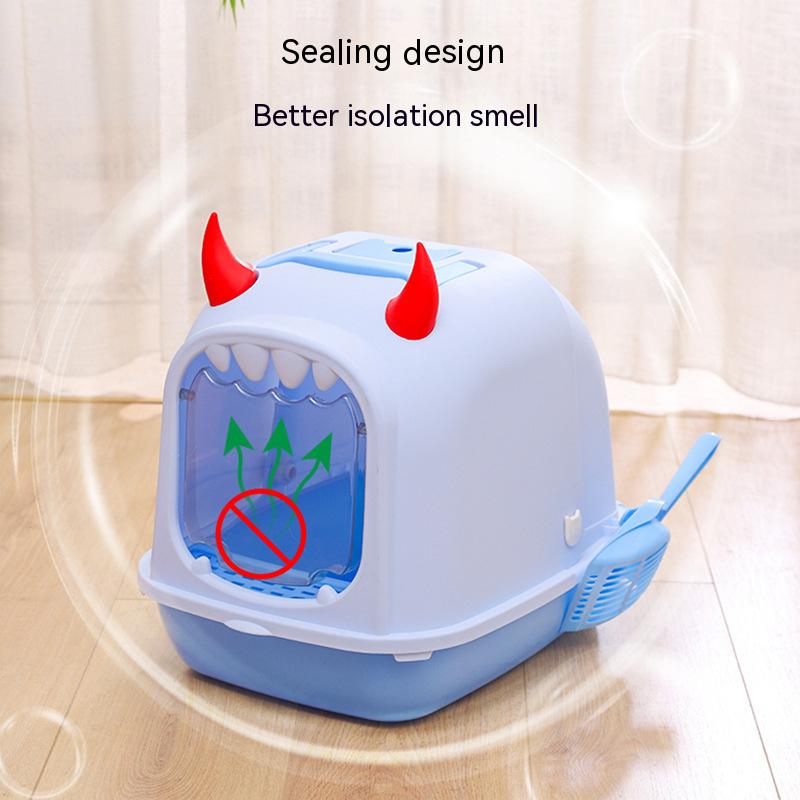 Small Monster Litter Box Clamshell Type Cat Toilet
