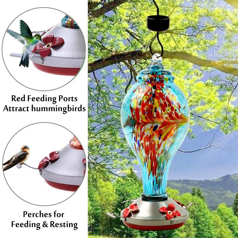 1PCS Bird Feeder Colorful Hummingbird Food Feeder