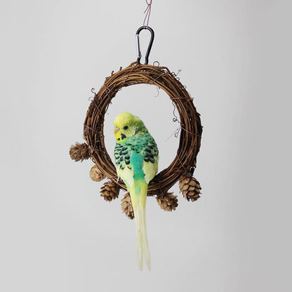 Birds Toys Natural Wooden Parrots Swing Toy