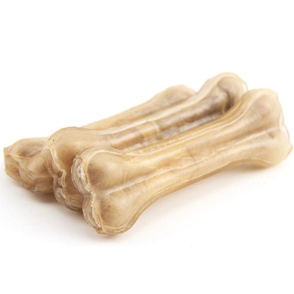 3/4/5 Inch Leather Cowhide Bone Molar Teeth Clean Stick
