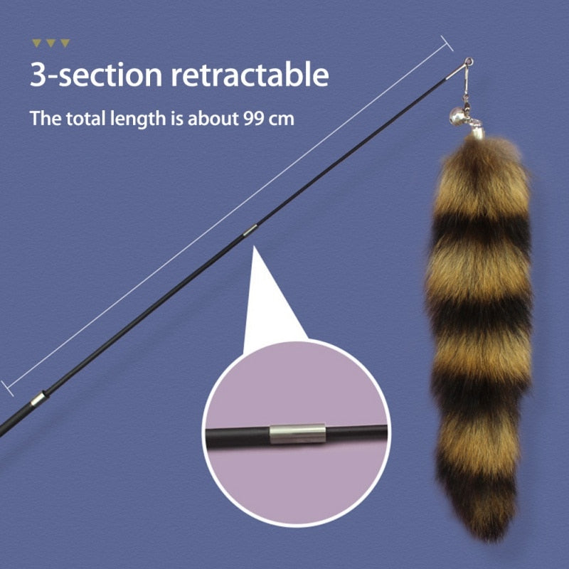 Funny Cat Toy Feather Teaser Stick Wand