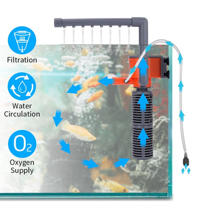 3/5W Mini Submersible  Aquarium Internal Filter Fish Tank