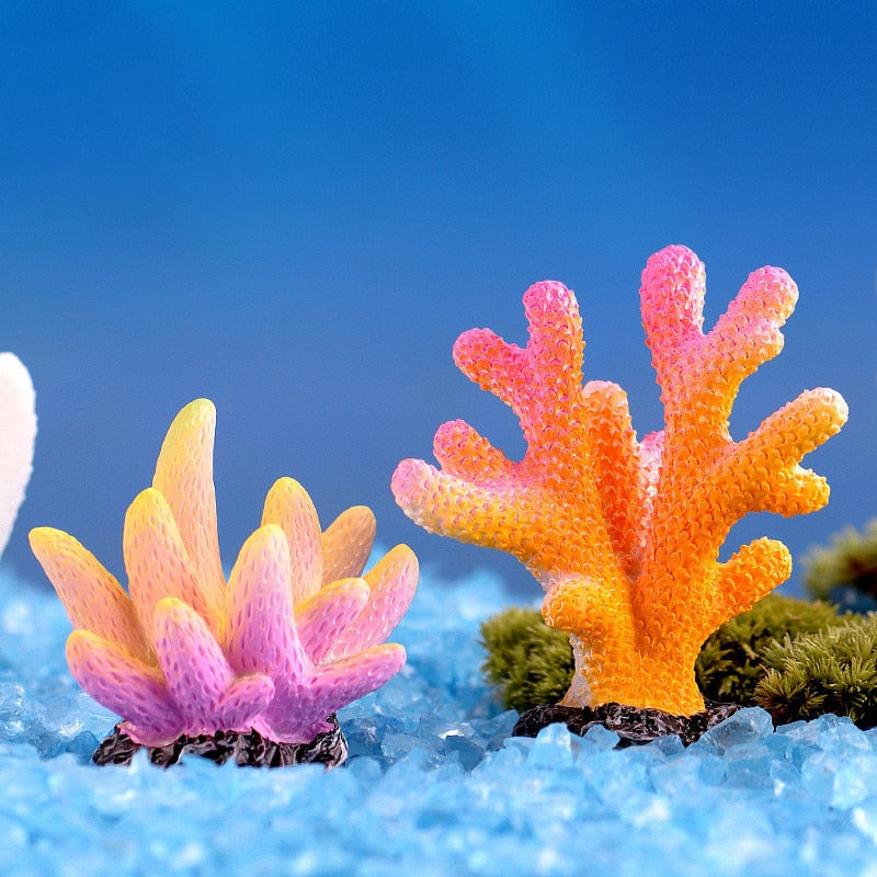 Cute Micro Landscape Artificial Coral Starfish Resin