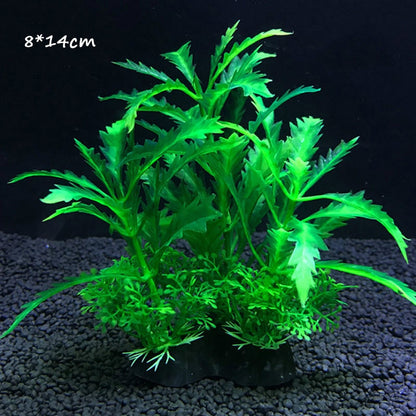 3Pcs  Artificial Aquarium Decor Plants