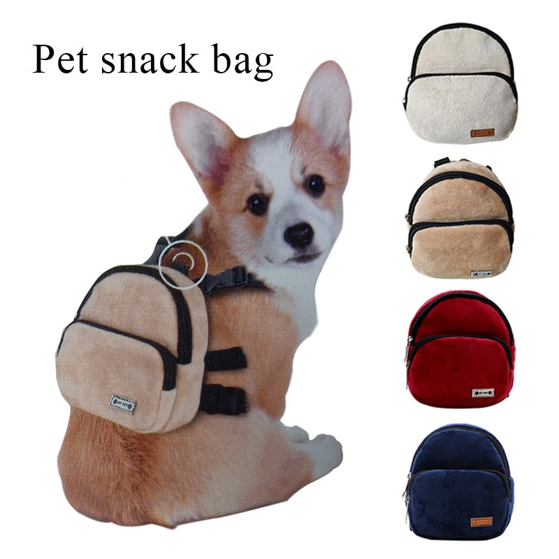 Dog Backpack Soft Pet Snack Bag