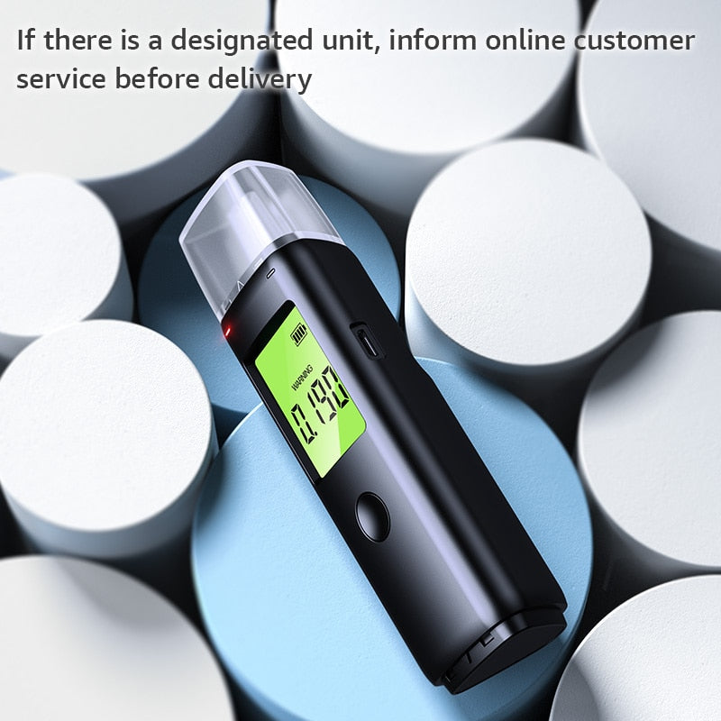 ZBK Breathalyzer Rechargeable | Professional-Grade Accuracy | Portable Breath Alcohol Tester