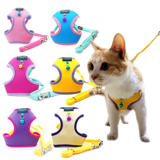 Pet Cat Harness Vest Leash Pet Adjustable Harness