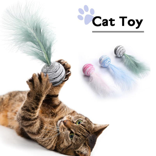 Cat Toy Star Texture Ball Feather Foam Ball